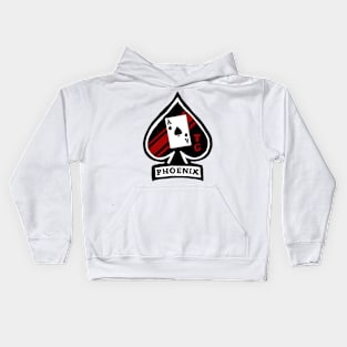 phoenix logo millitary green Kids Hoodie